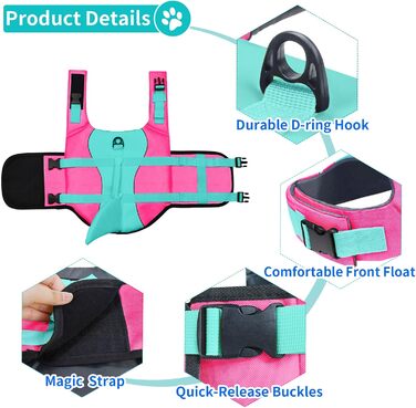 Спасальний жилет для собак Malier, Ripstop з американським прапором, для плавання, катання на човні, для цуценят, собак середніх та великих порід, висока плавучість, преміум-якість