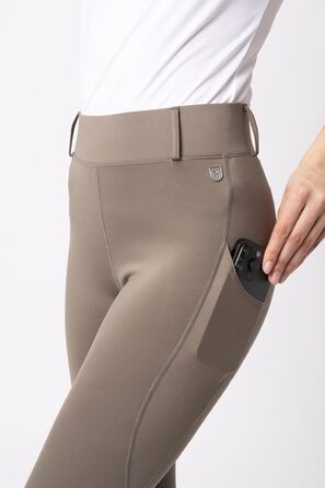 Легінси для верхової їзди HORZE Damen DEA, з повним сидінням та кишенею для телефону (32, Morel Brown)