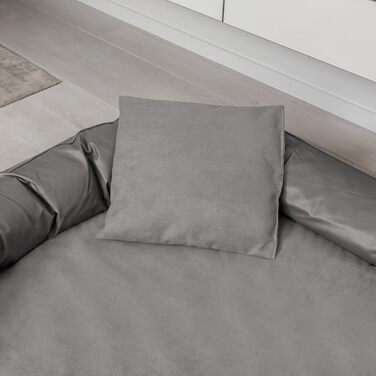 Ортопедичне ліжко для собак Tierlando® Lennart VIP з віскоеластичною матрацом та легкою у догляді оббивкою з штучної шкіри. Розмір: 85x65 см, Колір: сірий (06), Розмір: 140 x 100 x 30 см