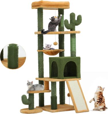 Котячий комплекс YITAHOME з подряпальниками, будиночком та іграшками, 82x74x153 см
