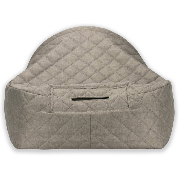 Sleepy Fox® Преміум Печеринка-ліжко для собак та котів - нагороджений дизайн, патентована модель (Бежевий, стеганий, Small: 65x55x40 см)