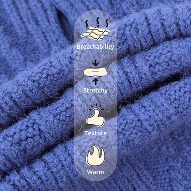 Теплий та м'який пуловер для собак Queenmore | Turtleneck для Corgi, Beagle, Французького бульдога, Шнауцера, Такси | Розмір L, Колір блакитний