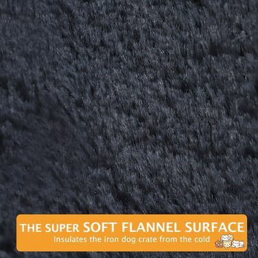 Килимок для собак: м'який, теплий, миючий, двосторонній, чорний (90x70 см)