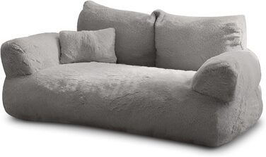 Кішка Софа Simba для котів та собак сірого кольору | З міні-подушкою | 70x48 см | Ліжко для котів та маленьких собак | М'яке, з достатньою підкладкою | Знімний чохол