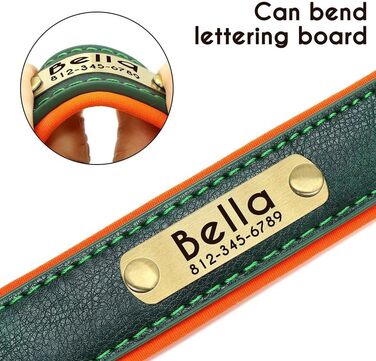 Шкіряний ошийник для собак та котів з глибокою гравіюванням, персоналізований, для малих, середніх та великих порід