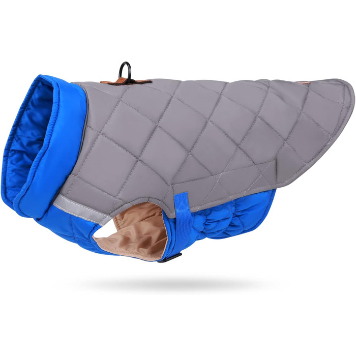 Теплий зимовий одяг для собак: куртка, жилетка, пуловер для малих і середніх порід (чіхуахуа, бульдог), колір зелений (сірий), розмір M