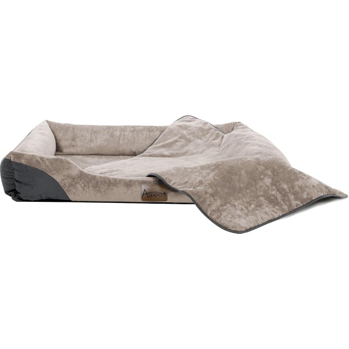 Корзина для собак Normani з підстилкою - лежанка для тварин, 60x80 см, бежева