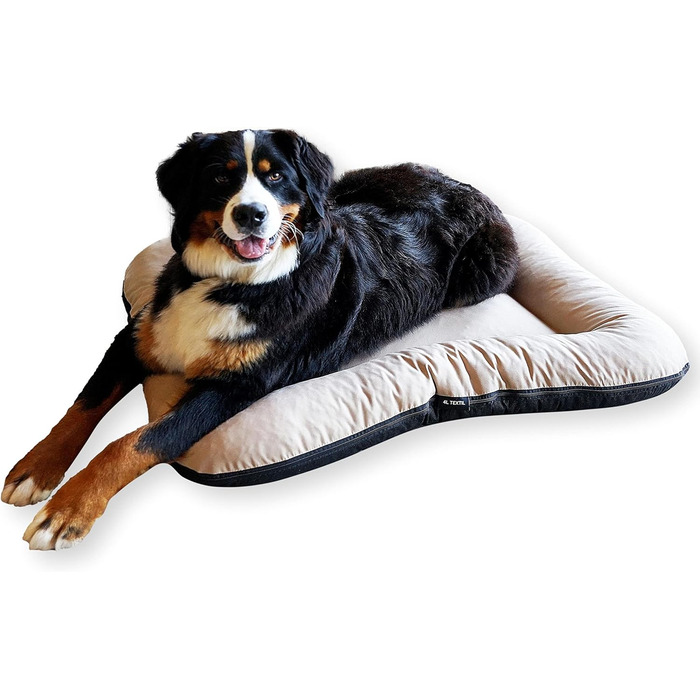 Клео - лежанка для собак середніх розмірів, 90x70 см, бежева, знімний чохол, водонепроникна, для собак великих порід