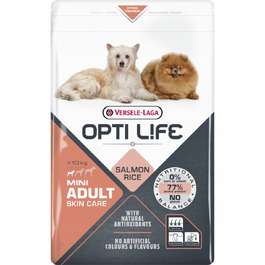 Корм Versele-Laga Opti Life Adult Skin Care Mini з лососем для дорослих собак малих порід, 7,5 кг