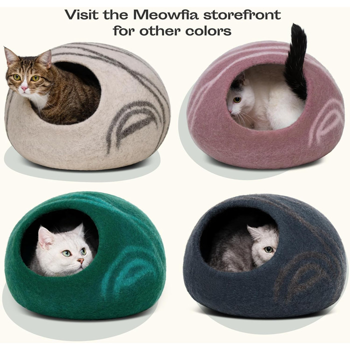 Килимок для котів EOWFIA з 100% ериновій вовні - ручної фелтин, екологічний, м'який, теплий взимку та прохолодний влітку, стильний дизайн (Tucson Sunset, M)