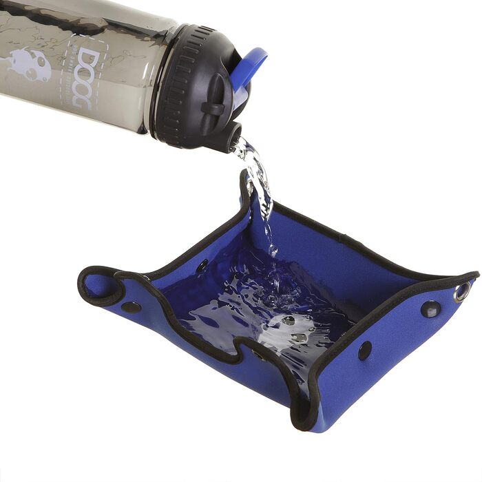 DOOG - Набір для прогулянок з собакою 3-в-1: пляшка для води, ізолятор та миска – блакитний, 8,5 x 3 x 3 см