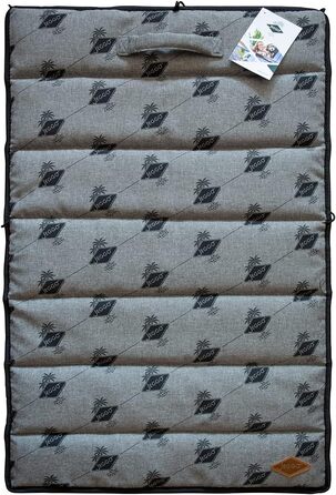 Килимок для собак JEGGO 'Cannes', компактний та розкладний з ручкою, для собак та сім'ї, ідеальний для подорожей, з водонепроникним покриттям з одного боку, Made in EU (Small, Grey) Grey Small