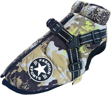 Зимова куртка для собак середніх та великих порід, теплий халат з отвором для повідка, водонепроникна куртка для Лабрадора, Чихуахуа, Французького бульдога, F, 5X-5XL