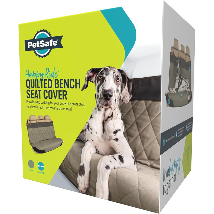 Водонепроникний чохол на заднє сидіння PetSafe Solvit для захисту автомобіля від шерсті, бруду та подряпин, зелений, екстра широкий