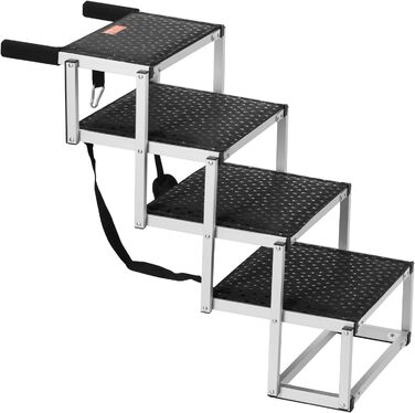 Сходинка для собак VEVOR у автомобіль: 4 сходинки, широка, складна, з антиковзким покриттям, легка алюмінієва трепічка для авто, SUV та вантажівок