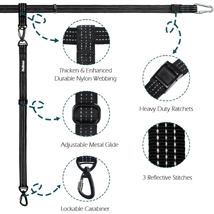 Безпечний поводок для собак у пікап, кріплення для собак, регульований ремінь для 1 собаки, вантажівки, пікапи, SUV