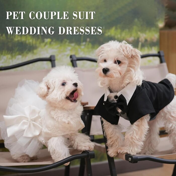 ЕлегантнийSmoking для собак: формальний костюм з краваткою для собак, весільний набір, костюм для цуценят, маленьких та середніх собак, котів. Розмір 3XL