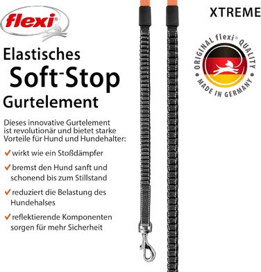 Повідок-рулетка Flexi Xtreme L, 8 м, стрічка, помаранчевий