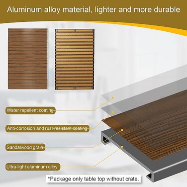 Алюмінієвий накид на переноску для собак, 91.4 см, складана будка, декоративне зберігання, для переносок, колір горіх (тільки накид)