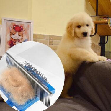 Професійна щітка для грумінгу собак та домашніх тварин (2 шт.), для довгого та кучерявого хутра, видаляє підшерсток, Goldendoodle