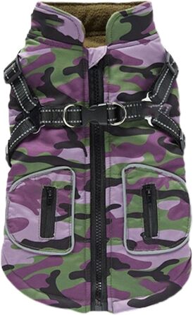 Зимова куртка для собак: тепла, з відбиваючими смужками, для маленьких, середніх та великих порід | Violett