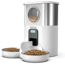 Автоматичний диспенсер для котячого корму VOLUAS - годівниця для котів та собак з таймером, сухий корм