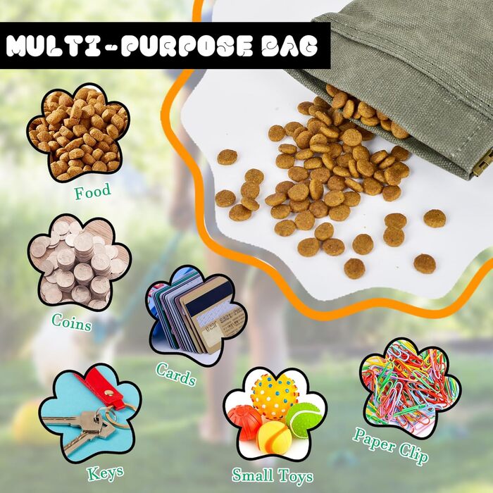 Набір для ласощів для собак CONLI: сумка для тренувань, складна миска та клікер, автоматичне закриття, для пакування ласощів