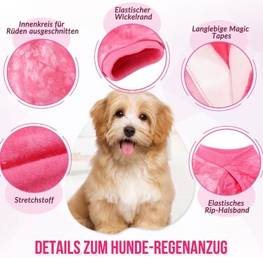 Комбінезон для собак після операції Eyein, рожевий, XL (55-63 см) - захисний одяг, альтернатива електронного нашийника