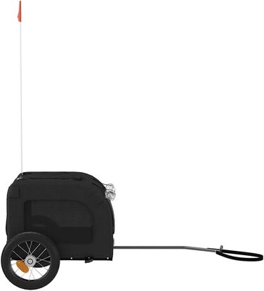 Причіп для велосипеда для собак, чорний, Oxford-Gewebe та залізо, LH82839