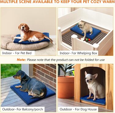 Електричний килимок для домашніх тварин Pecute - нагрівальний килимок для собак і котів з постійною температурою (M, 40x50 см)