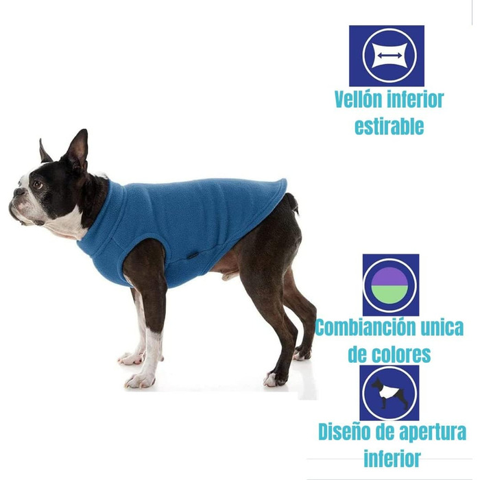 Теплий жилет для собак з флісу, зручний напівкомбінезон, тепла куртка для маленьких собак, на блискавці, для дому та вулиці (M)