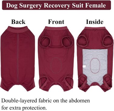 Операційний боді для собак після кастрації (для самців) з блискавкою. Захисний костюм після операції, медичний боді для собак, простий збір сечі, захист від протікання, піжама для собак (синій морський колір, червоний для сук).