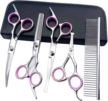 Набір професійних ножиць для грумінгу собак та котів, нержавіюча сталь 6CR, для вирівнювання та стрижки