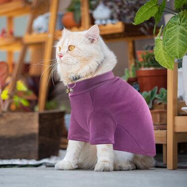 Теплий светр для котів Sphynx, 2 шт, з рукавами, зимовий одяг для лисих котів, чорний і фіолетовий, м'який трикотажний комбінезон для кошенят та цуценят