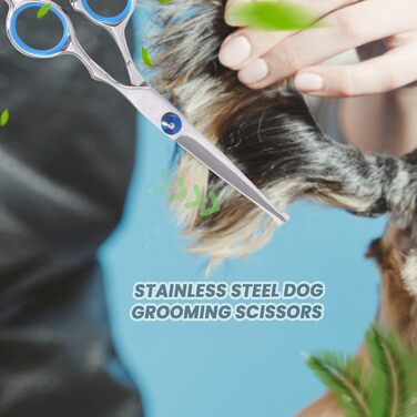 Набір для догляду за шерстю собак: ножиці для розрідження та гребінець для собак та котів
