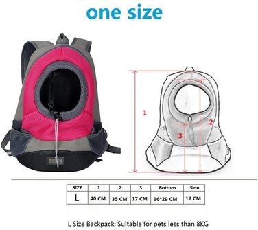 Рюкзак-переноска для собак і котів NHSUNRAY - дихаючий, зручний, з регулюванням та світловідбиваючими смугами (Рожевий)