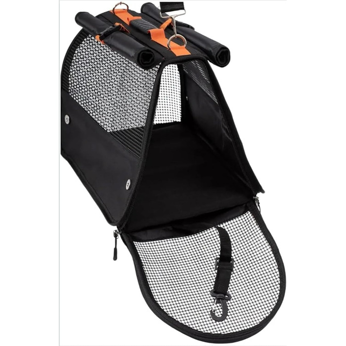 Переносна сумка для котів та маленьких собак BRAVE PAWS – схвалена авіакомпаніями, дихаюча та складна – ідеальна для подорожей (Чорний)