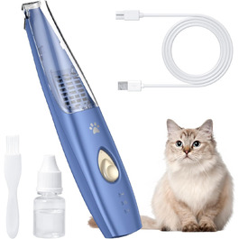 Триммер для собак та котів 2-в-1 з пилососом Brifit, USB, для догляду за лапами, вухами, очима та обличчям