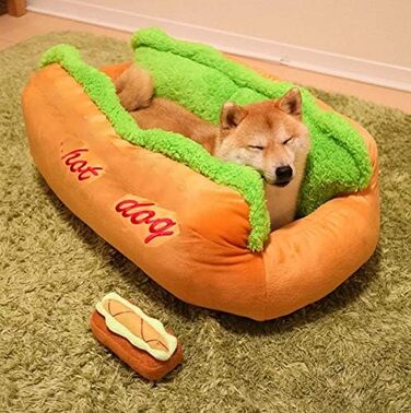 Ортопедичне ліжко для собак Коргі, зручне, з пам'яті ефекту, антистрес, кошик з плетіння, L 50 x 40 x 18 см