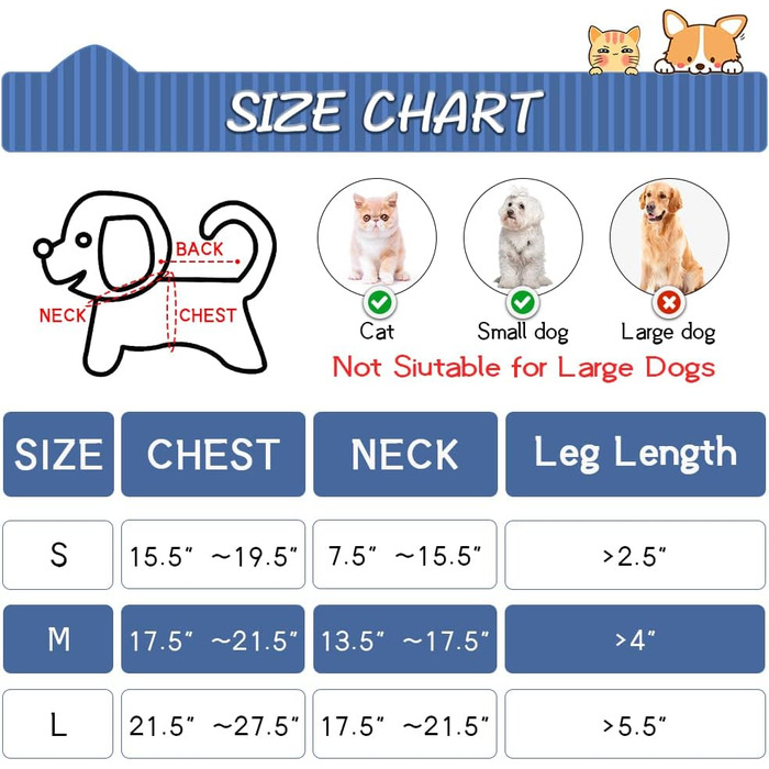 Костюм для собак NACOCO на Хелловін: стильний, для косплею, для святкування, для маленьких собак та котів (великий)