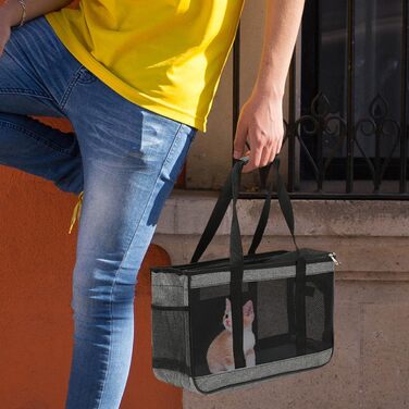 Транспортна сумка для котів та кроликів BCOATH: дихаюча, велика, з міцною ручкою та сіткою для безпечного транспортування