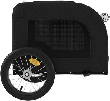 Причіп для велосипеда для собак, чорний, Oxford-Gewebe та метал, LH53839