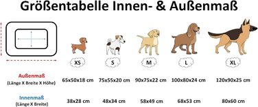 Ортопедичне ліжко для собак Elropet з м'якого корду, кошик для собак, XS/S/M/L/XL, блакитний колір, розмір XS (65x50x18 см)