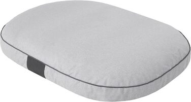 Килимок для собак, ліжко для собак, матрац для собак, лежанка для собак, кошик для собак, диван для собак, овальний матрац для собак, малі породи собак, M - 70 x 50 см, сірий, екологічні лляні тканини