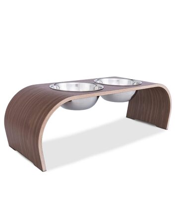 Підвищені годівниці для собак ilaCasa - набір з 2 шт. з дуба - станція для годування собак