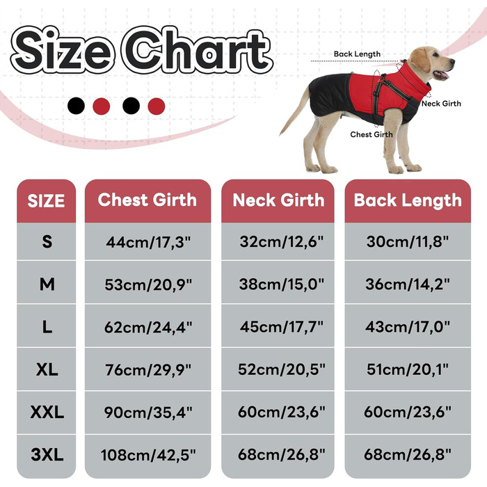 Зимовий одяг для собак маленьких порід: теплий жилет, водонепроникна куртка, червоний (M)