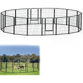 Вольєр для собак і цуценят YRHome 80x65 см: складаний вольєр для собак на 16 частин, для внутрішнього та зовнішнього використання