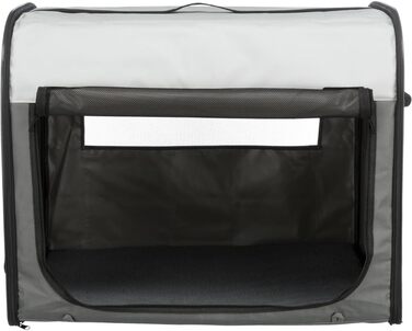 TRIXIE складана клітка для собак Home XL 116×86×77 см, металева транспортна переноска з 2 дверцятами та замками, чорна, для дому та подорожей