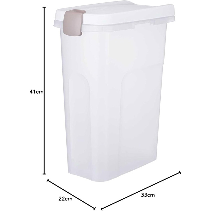 Контейнер TRIXIE Tonne 15 л, прозорий, пластик, 22 x 41 x 33 см