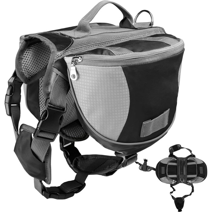 Рюкзак для собак | Великий рюкзак для прогулянок, подорожей та перевезення | З кишенями та регульованими відділеннями